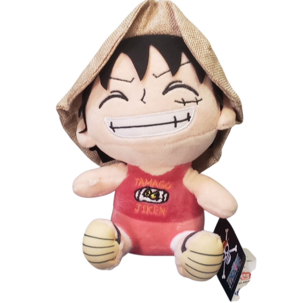One Piece Plush Figure Monkey D. Luffy Sitting Straw Hat 8" Toei  Manga
